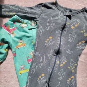 Old Navy and Carter's footie pajamas 24 mo